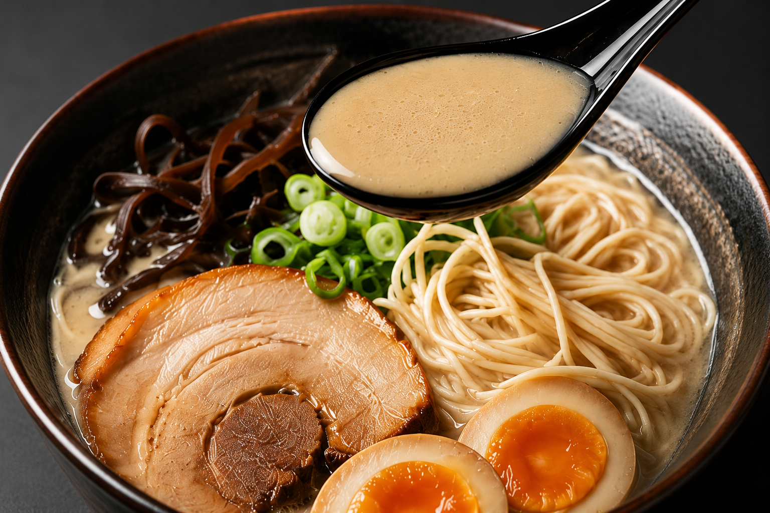 スープと麺の相性を確かめる製麺の様子